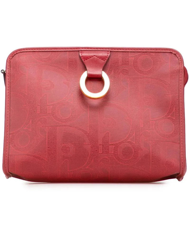 Dior Clutches Diorissimo Trotter Coated Canvas Clutch rot Rot