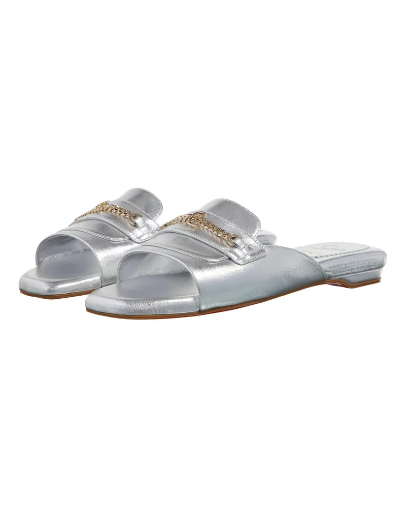 Christian Louboutin Slipper & Pantoletten Miss Mj Mules silberfarben 