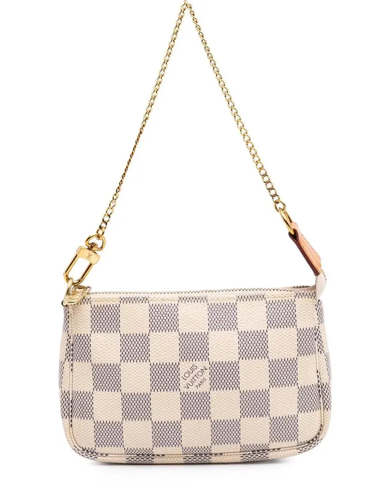Louis Vuitton Crossbody Bags 2018 Damier Azur Mini Pochette Accessoires weiß Weiß
