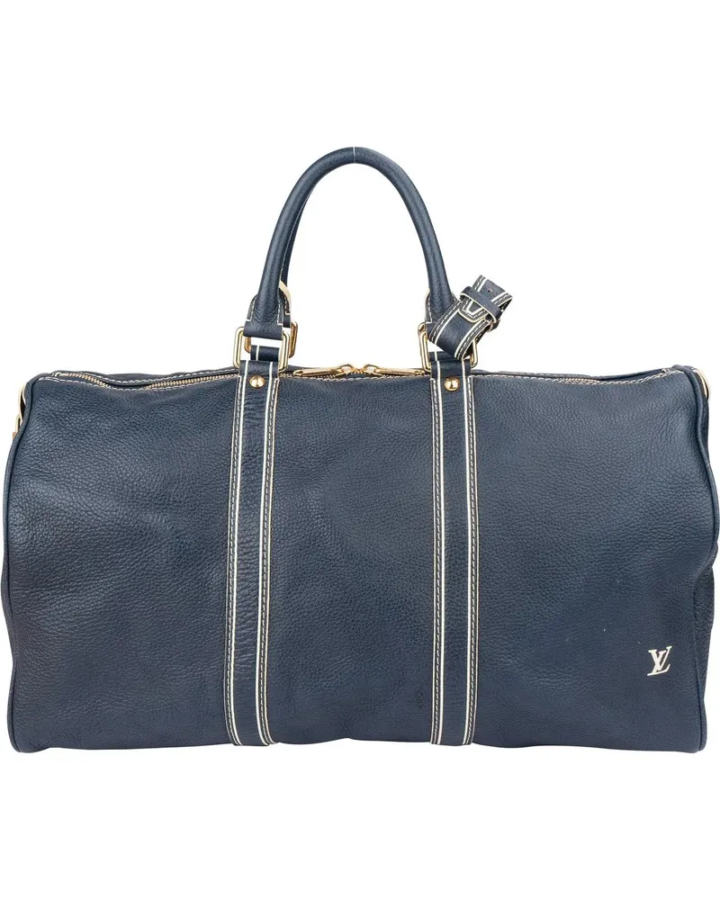 Louis Vuitton Crossbody Bags  Premium Navy Tobago Leather Keepall blau Blau