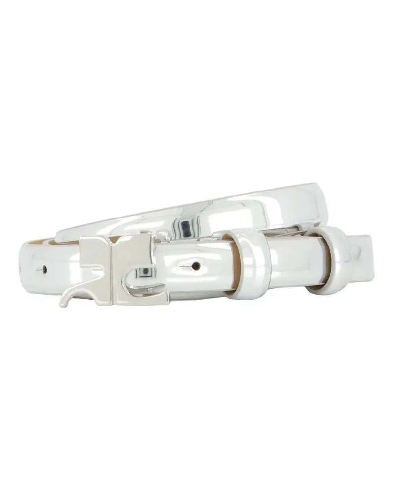 Courrèges Gürtel Ac Mirror Belt - Leather - Silver silberfarben 