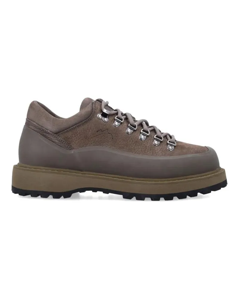 Diemme Cornaro Brown Low-Top Sneakers With Textured Finis braun Braun
