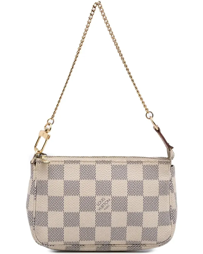 Louis Vuitton Crossbody Bags Damier Azur Mini Pochette Accessoires weiß Weiß