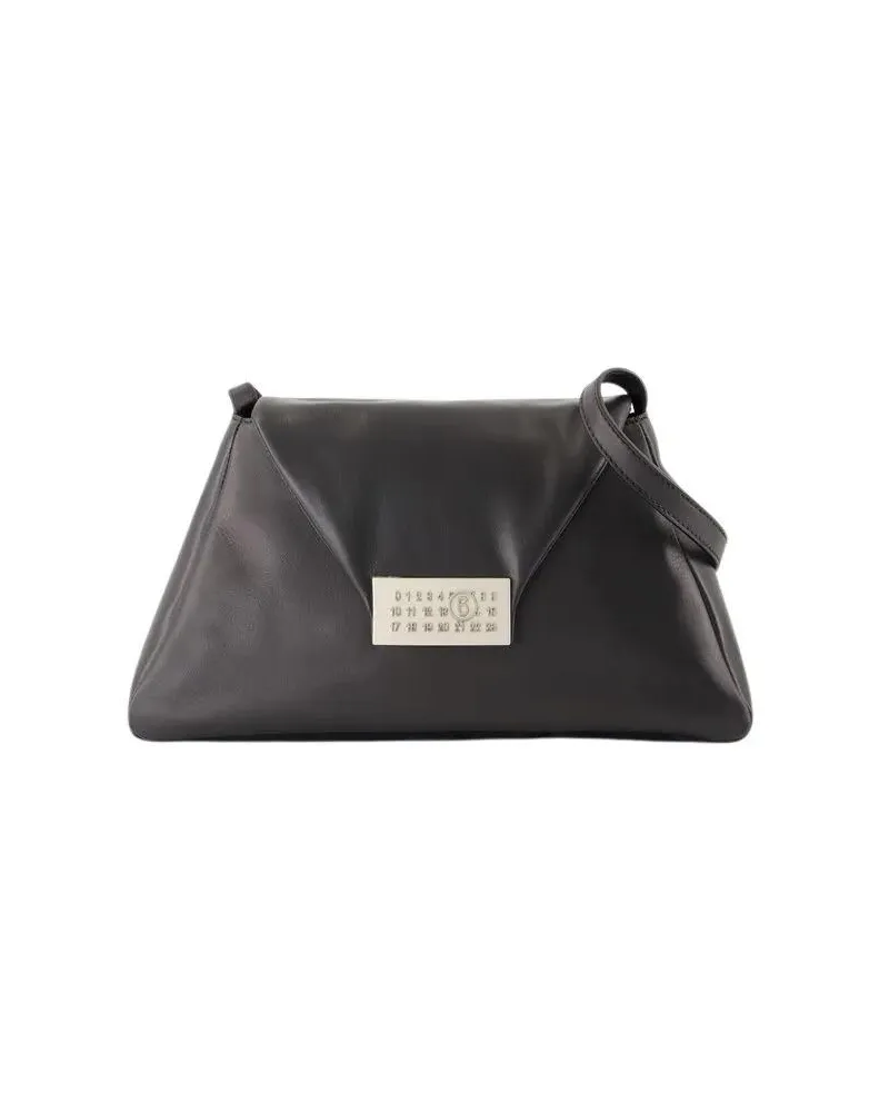 Maison Margiela Hobo Bags Numeric Medium Soft Crossbody - Leather - Black schwarz Schwarz