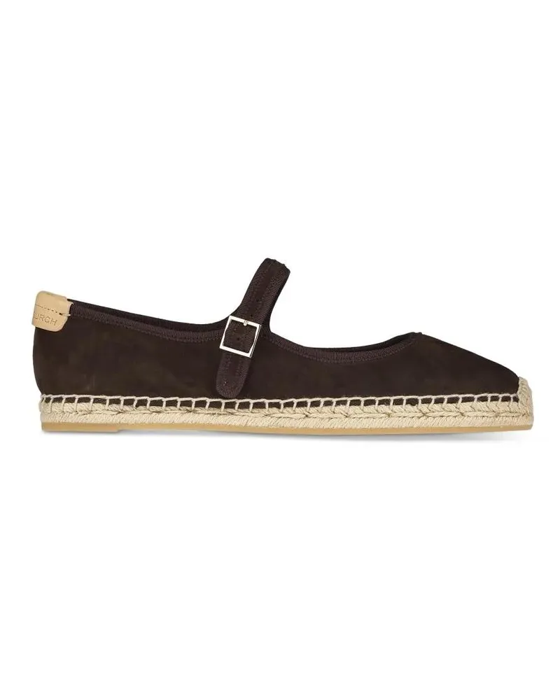 Tory Burch Mary Jane Espadrille Flat Shoes With Woven Sole schwarz Schwarz