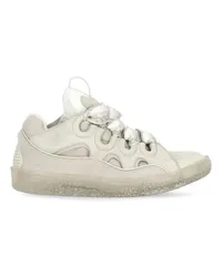 Lanvin Sneakers Ivory Leather Sneakers Beige