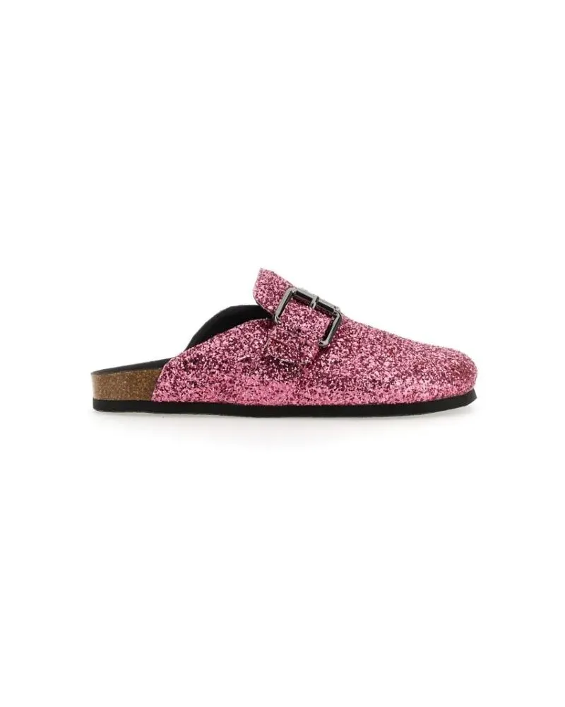 Philosophy Di Lorenzo Serafini Sandalen Glitter-Embellished Slip-On Sandals pink Rosa