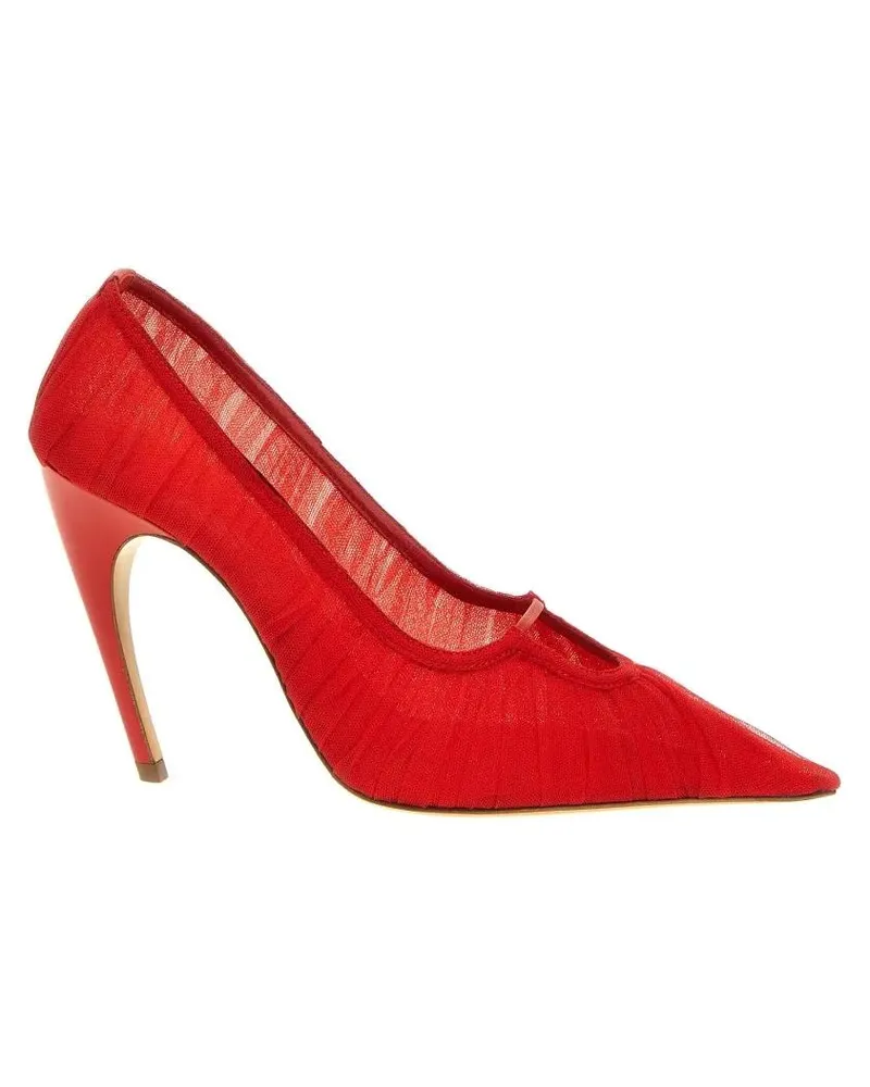 Nensi Dojaka Hohe Schuhe Tulle Pumps rot Rot