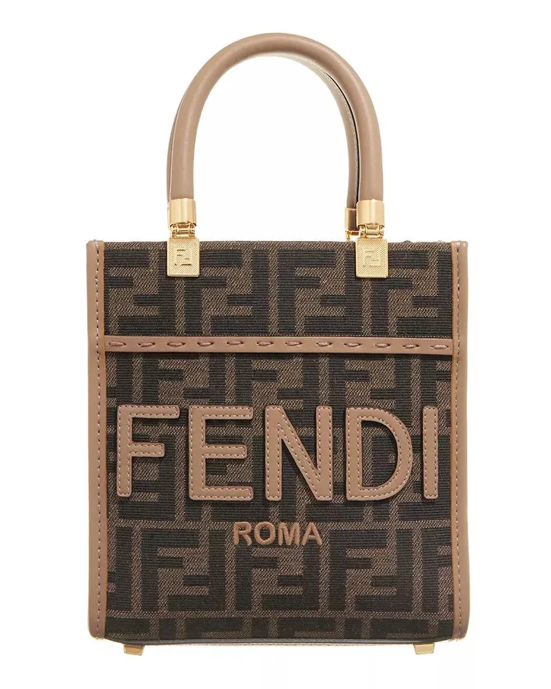 Fendi Tote Mini Sunshine Shopper Braun