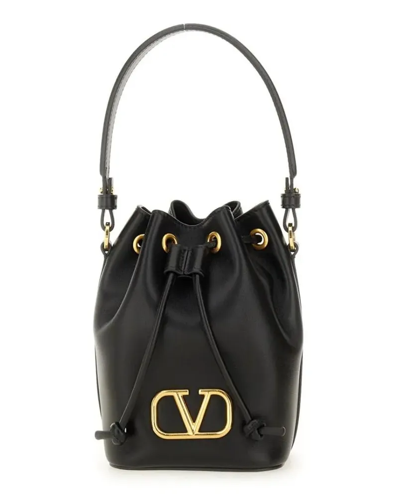 Valentino Garavani Beuteltaschen "Vlogo Singature" Mini Bucket Bag schwarz Schwarz