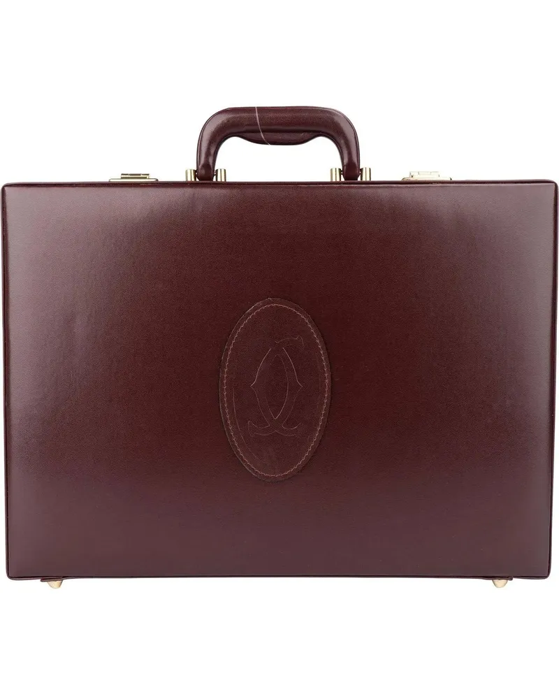 Cartier Crossbody Bags  Bordeaux Leather 1975 Briefcase bunt Bunt