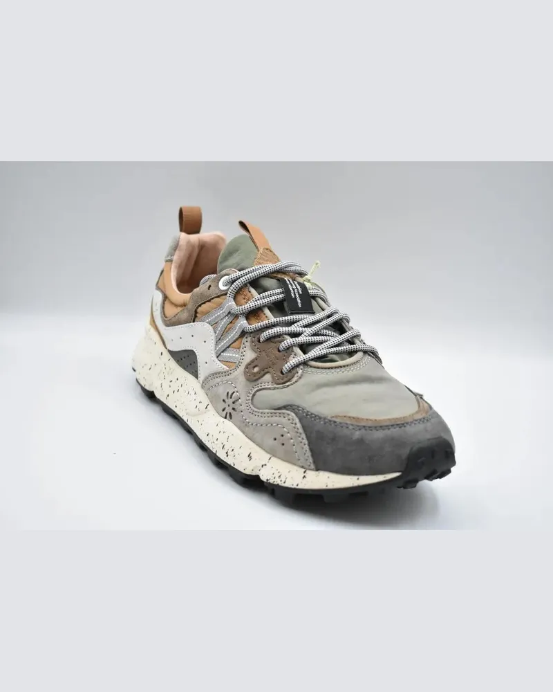 Flower MOUNTAIN Low-Top Sneaker Low-Top Sneakers With Technical Fabric And Suede A grau Grau