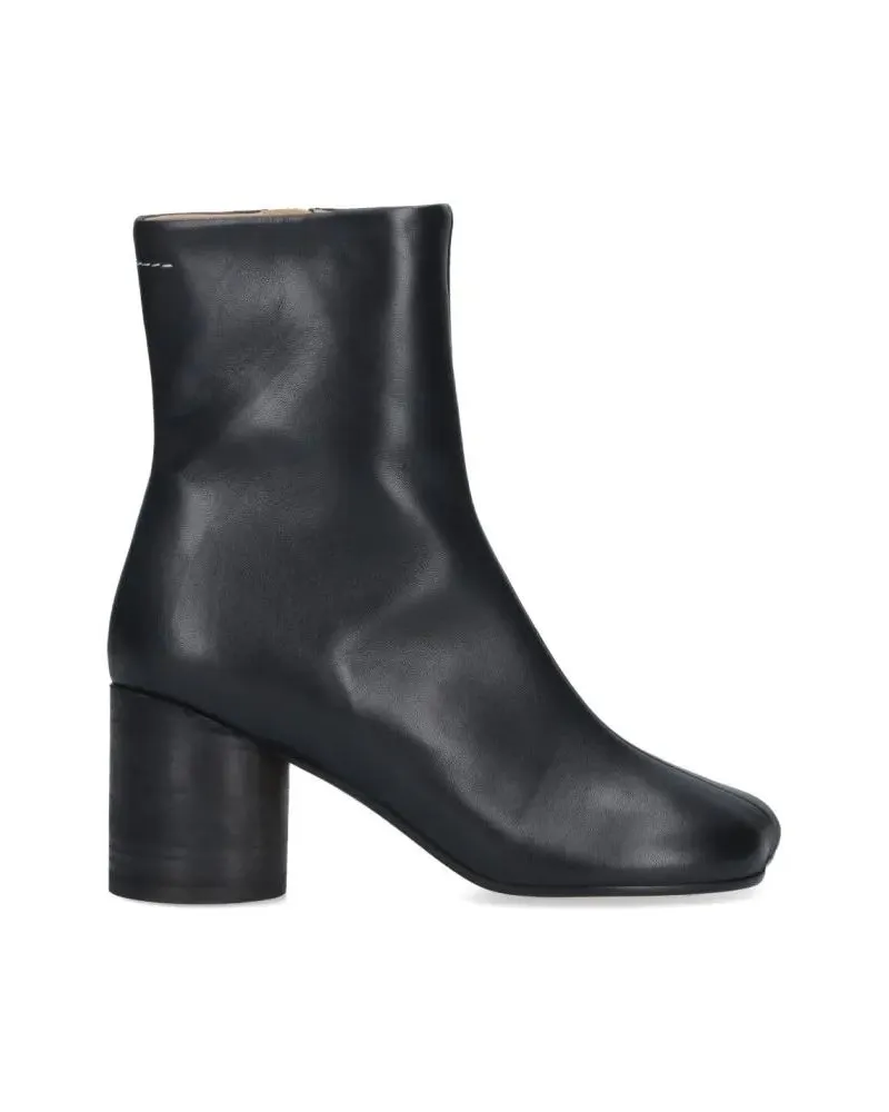 Maison Margiela Stiefel Anatomical Black Nappa Leather Ankle Boots schwarz Schwarz