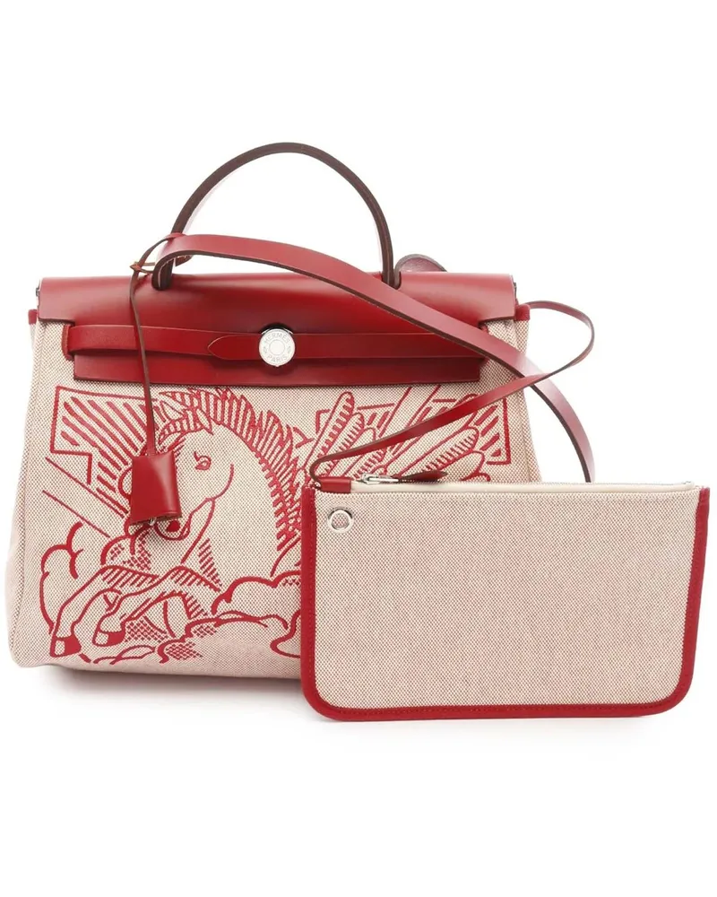 Hermès Hobo Bags Toile and Vache Hunter Pegase Pop Herbag Zip 31 braun Braun