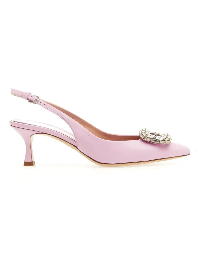 NINALILOU Hohe Schuhe Pink Slingback With Rhinestone Buckle pink Rosa