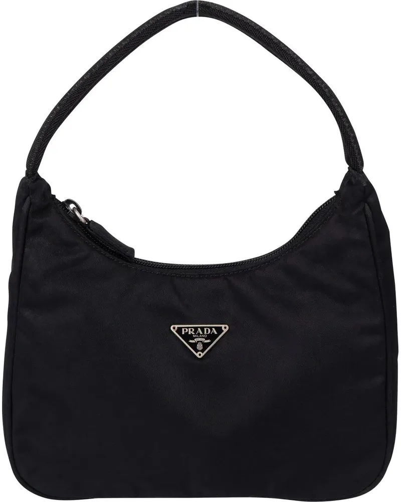 Prada Crossbody Bags  Black Nylon Triangle Vintage Re-Edition Hand schwarz Schwarz
