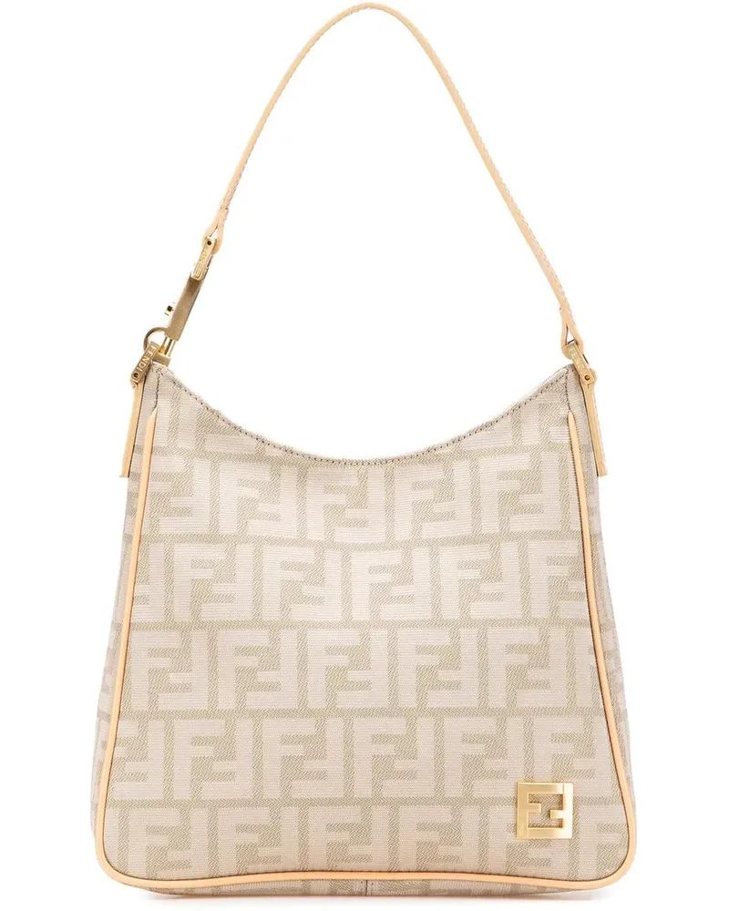 Fendi Hobo Bags Zucca Canvas Shoulder Bag braun Braun