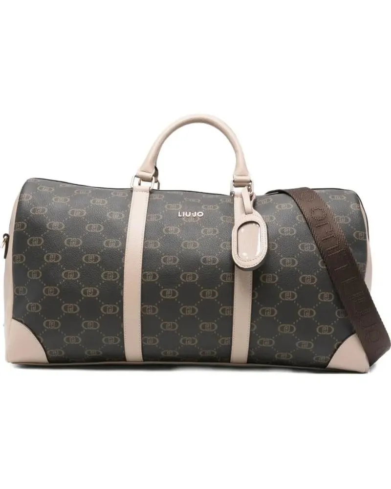 Liu Jo Hobo Bags Beige Monogram Pattern Bag beige Beige