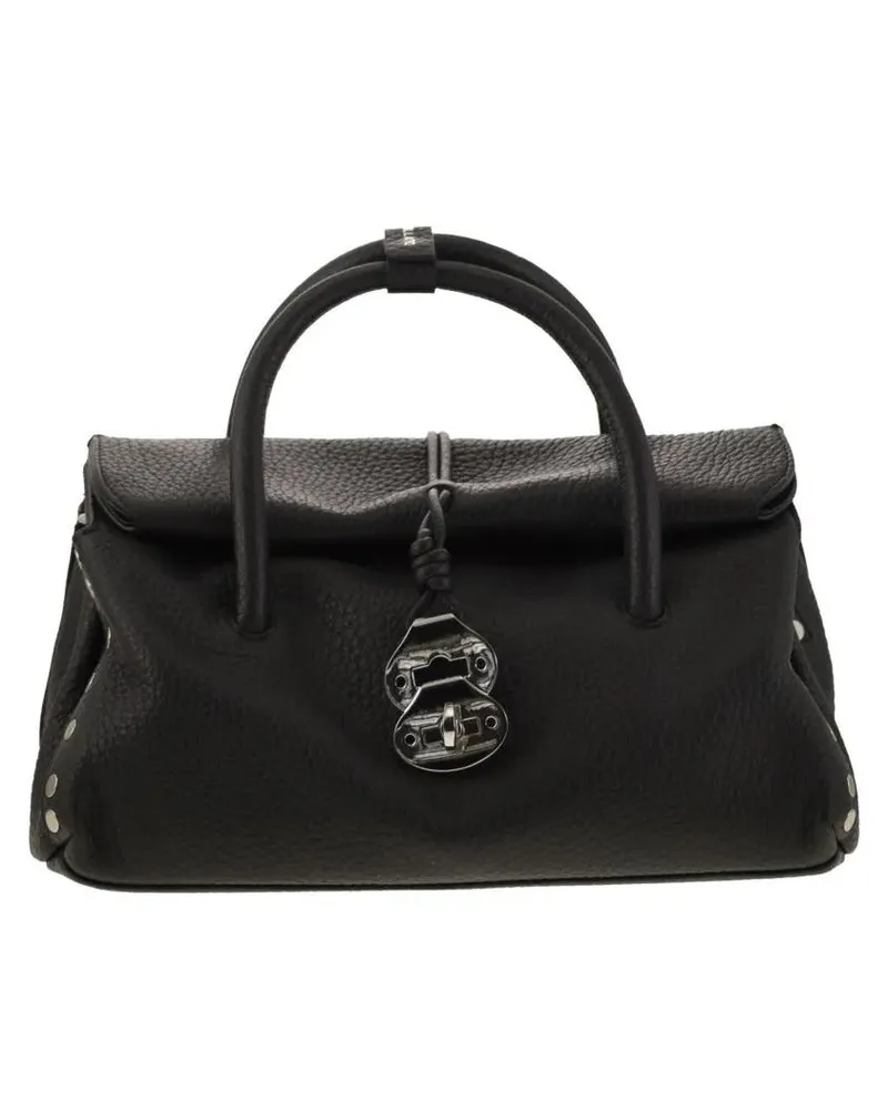 Zanellato Hobo Bags Dotta - Grained Leather Bag S schwarz Schwarz