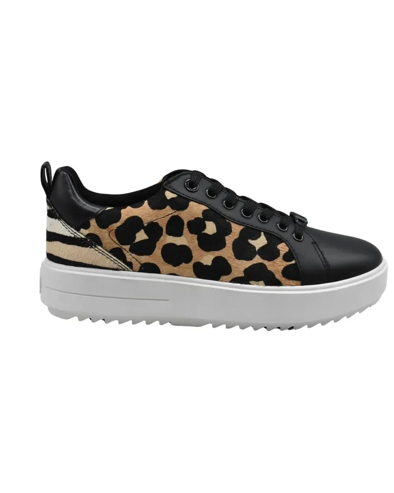 Michael Kors Low-Top Sneaker Sneakers With Leopard Print And Sole schwarz Schwarz