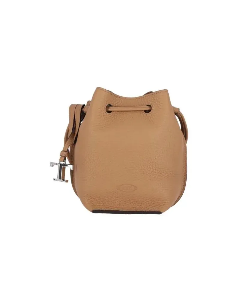 TOD'S Beuteltaschen Micro Bucket Bag With Drawstring Closure beige Beige