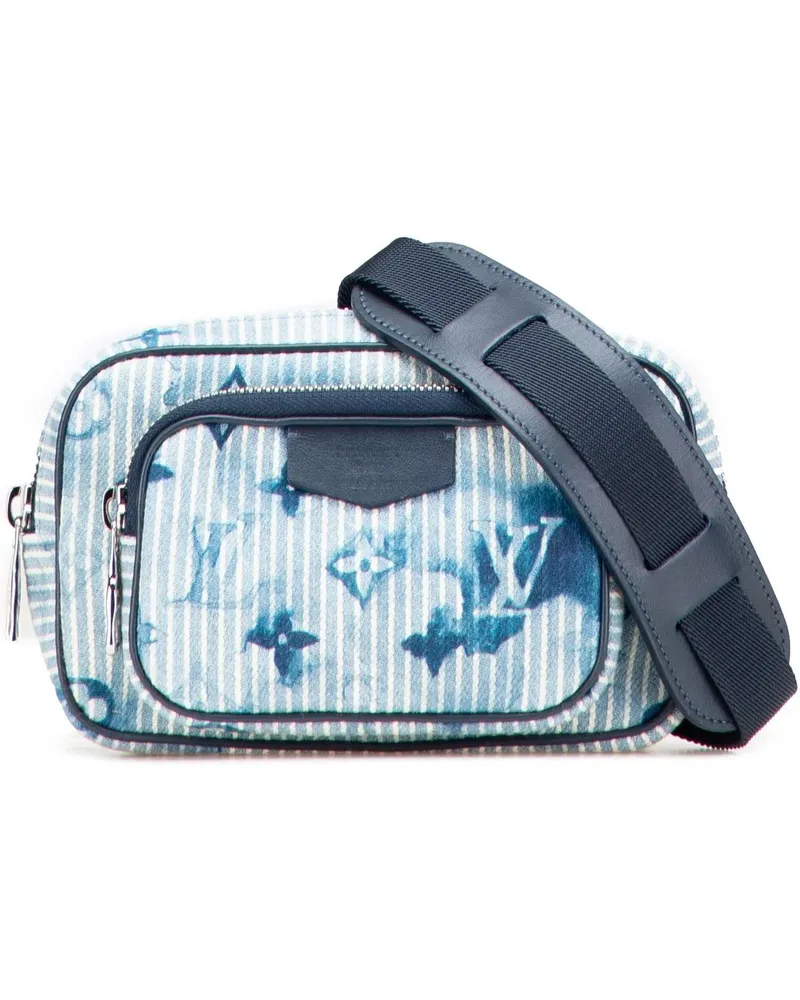 Louis Vuitton Hobo Bags Monogram Denim Watercolor Hickory Stripes Outdoor blau Blau