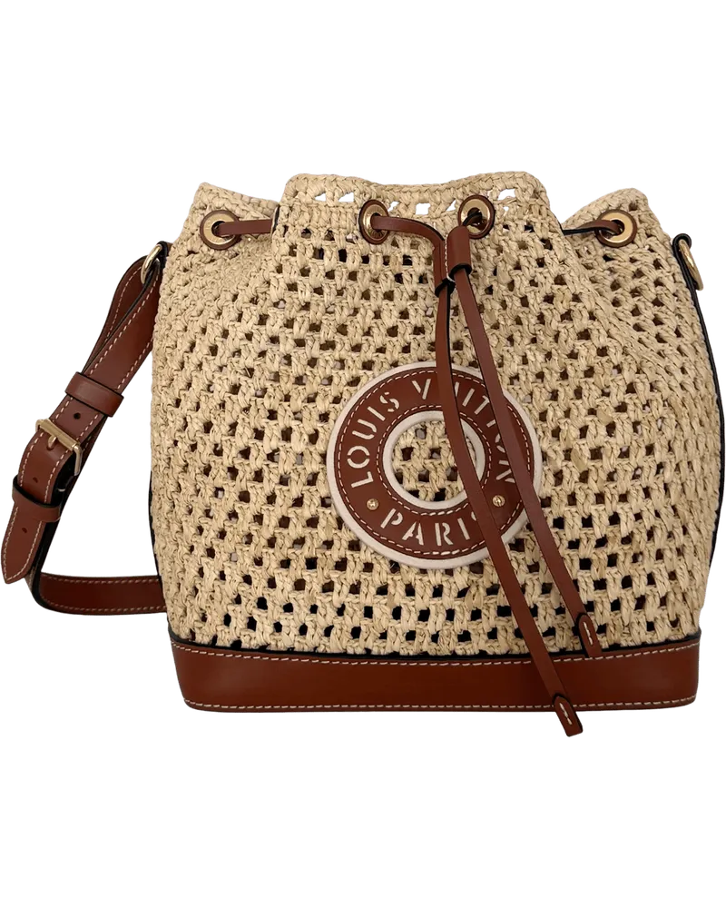 Louis Vuitton Crossbody Bags  Noe BB M24722 Beige Raffia Fullset / beige Beige