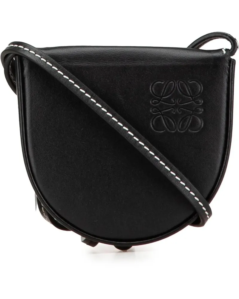 Loewe Hobo Bags 2010-2024 Mini Soft Calfskin Heel Pouch schwarz Schwarz