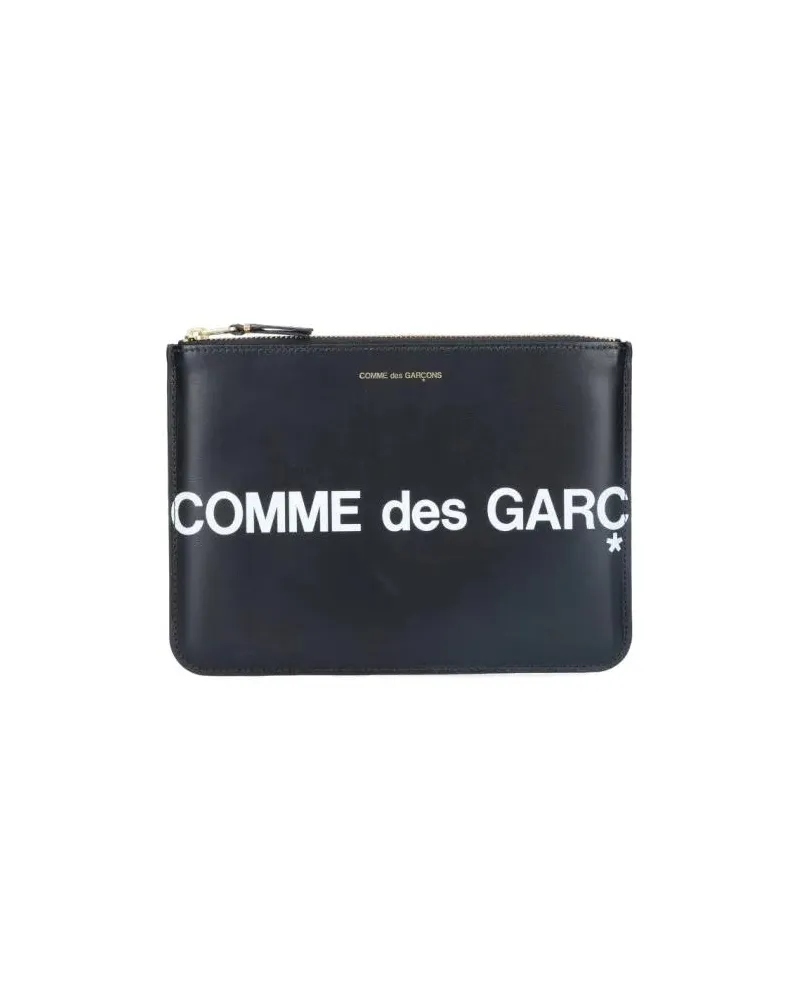 Comme des Garçons Crossbody Bags Logo Pouch – Black schwarz Schwarz