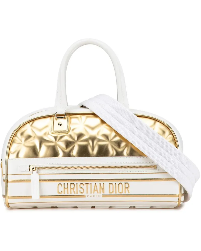 Dior Hobo Bags 2021 Medium Padded Etoile Leather Vibe Zip Bowling goldfarben 