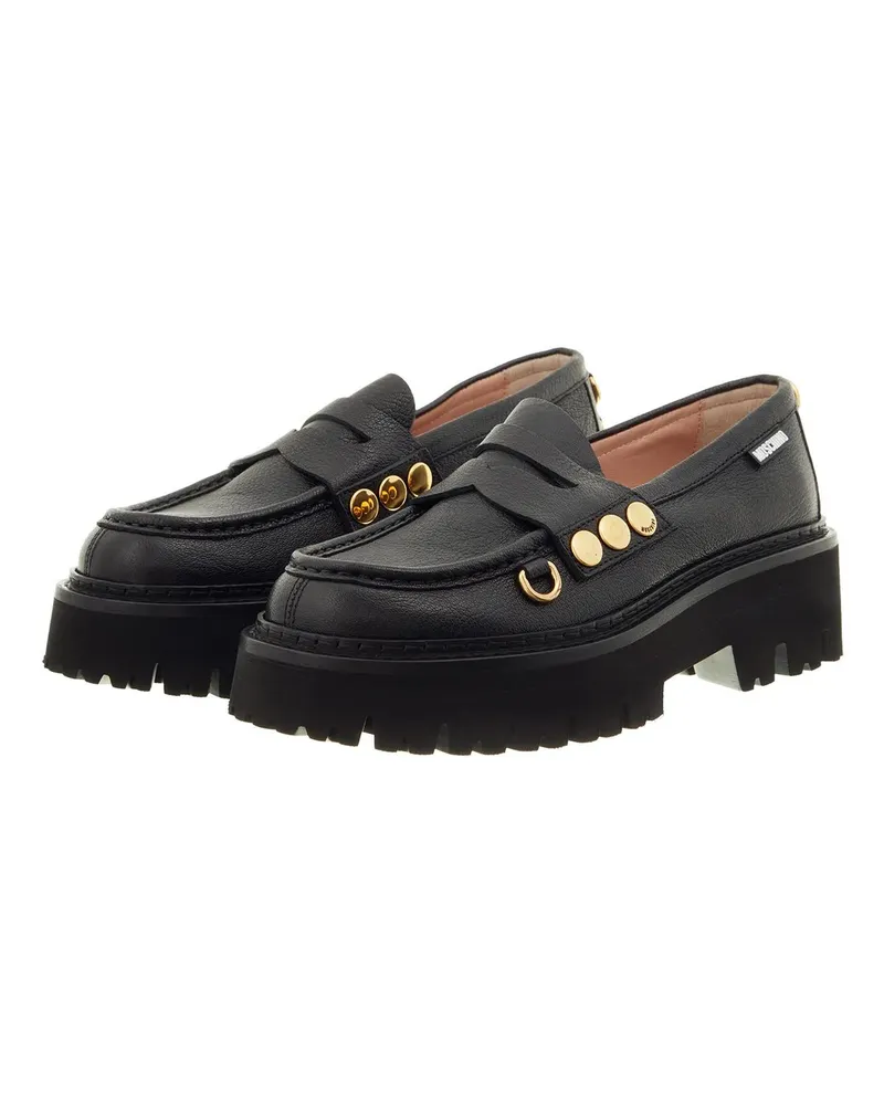 Moschino Loafer Snap Button schwarz Schwarz