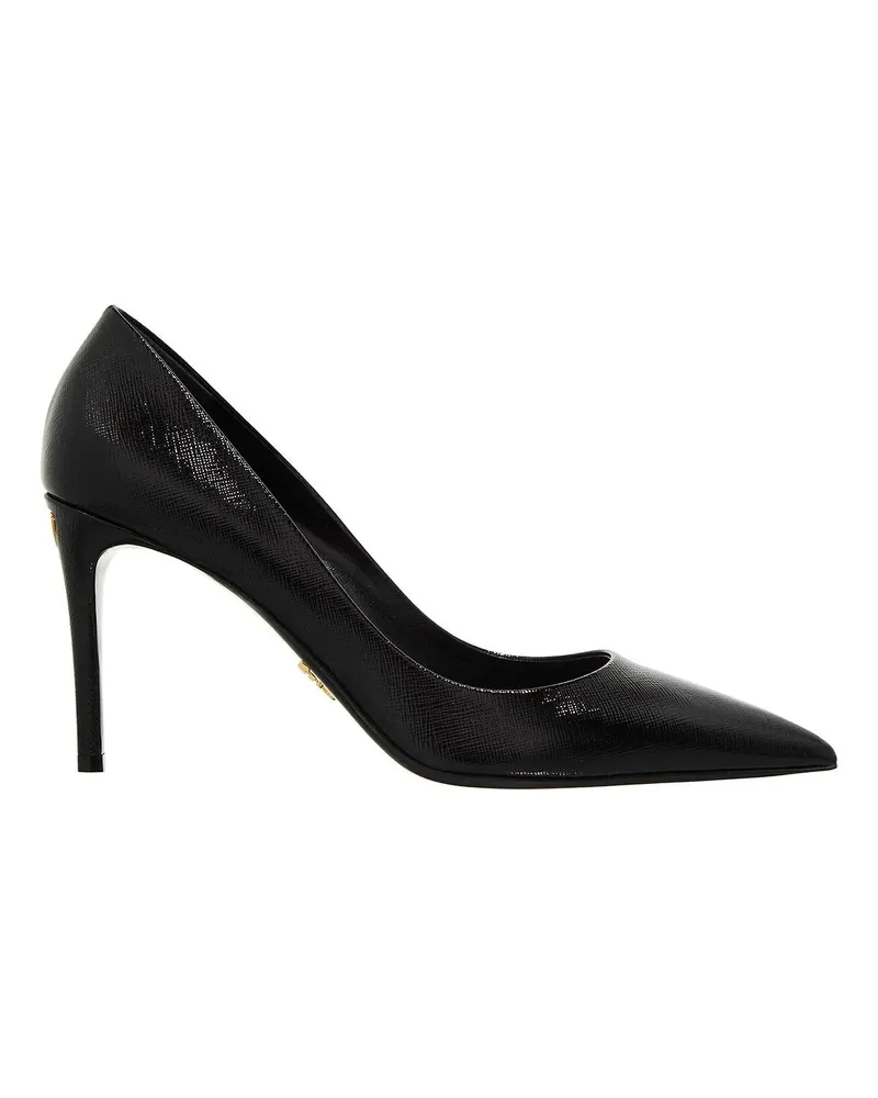 Prada Hohe Schuhe Saffiano Leather Pumps schwarz Schwarz