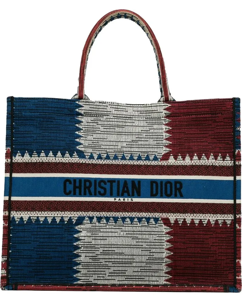 Dior Shopper Large French Flag Book Tote blau Blau