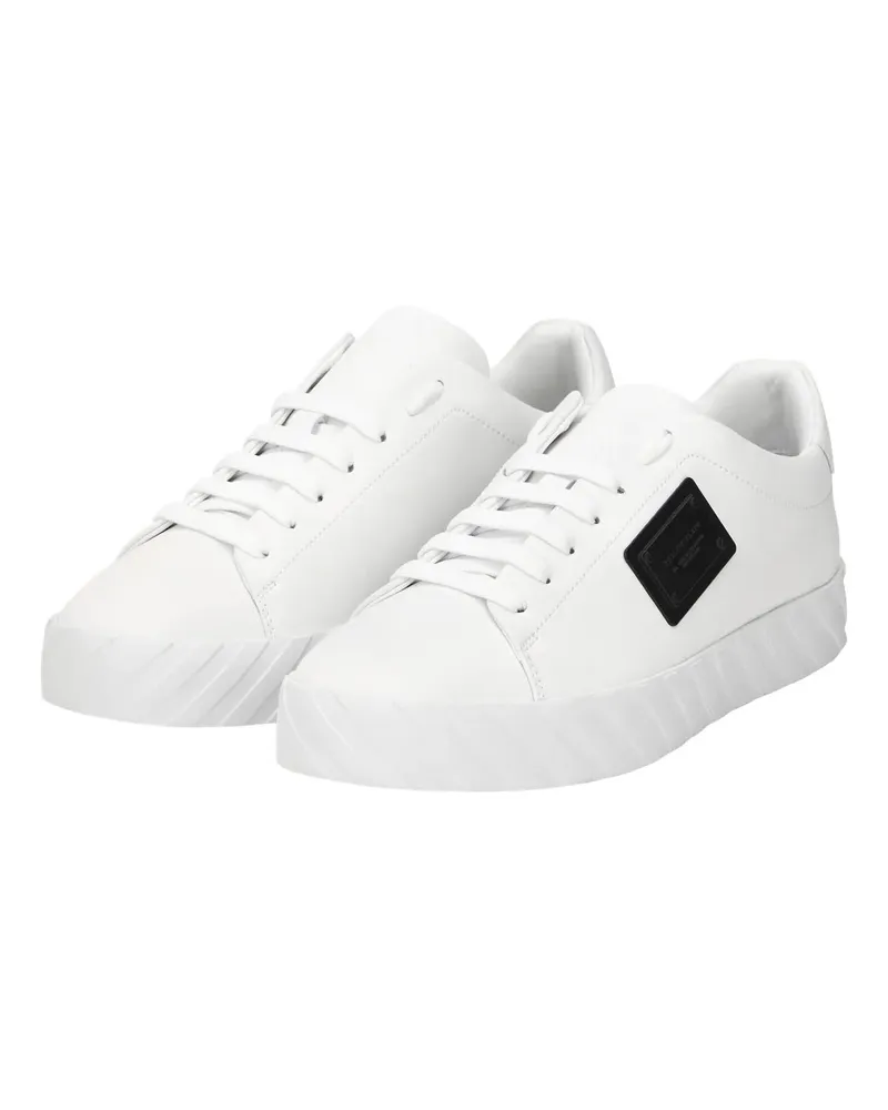 Philipp Plein Low-Top Sneaker Nappa Leather Low-Top Sneakers Placca weiß Weiß