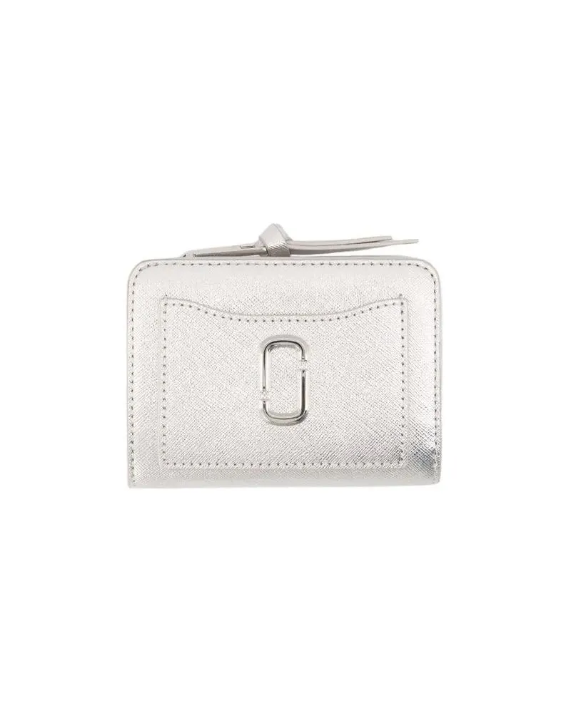 Marc Jacobs Portemonnaie The Mini Compact Wallet - Leather - Silver silberfarben 
