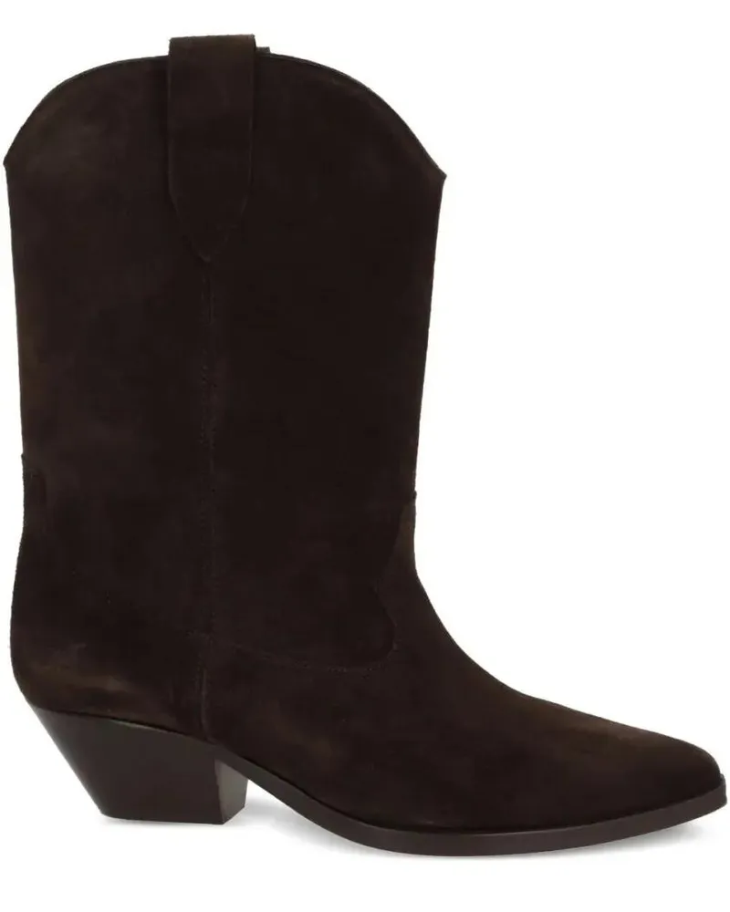 Isabel Marant Stiefel Suede Point-Toe Boots schwarz Schwarz