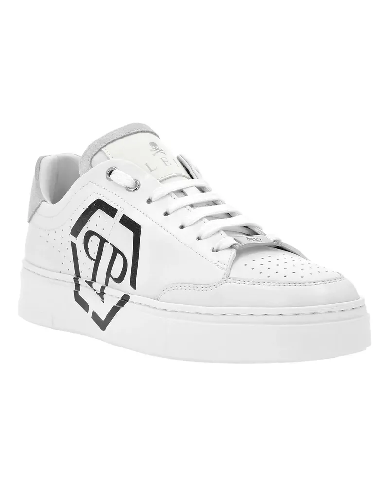 Philipp Plein Low-Top Sneaker Lo-Top Turnschuhe Hexagon weiß Weiß