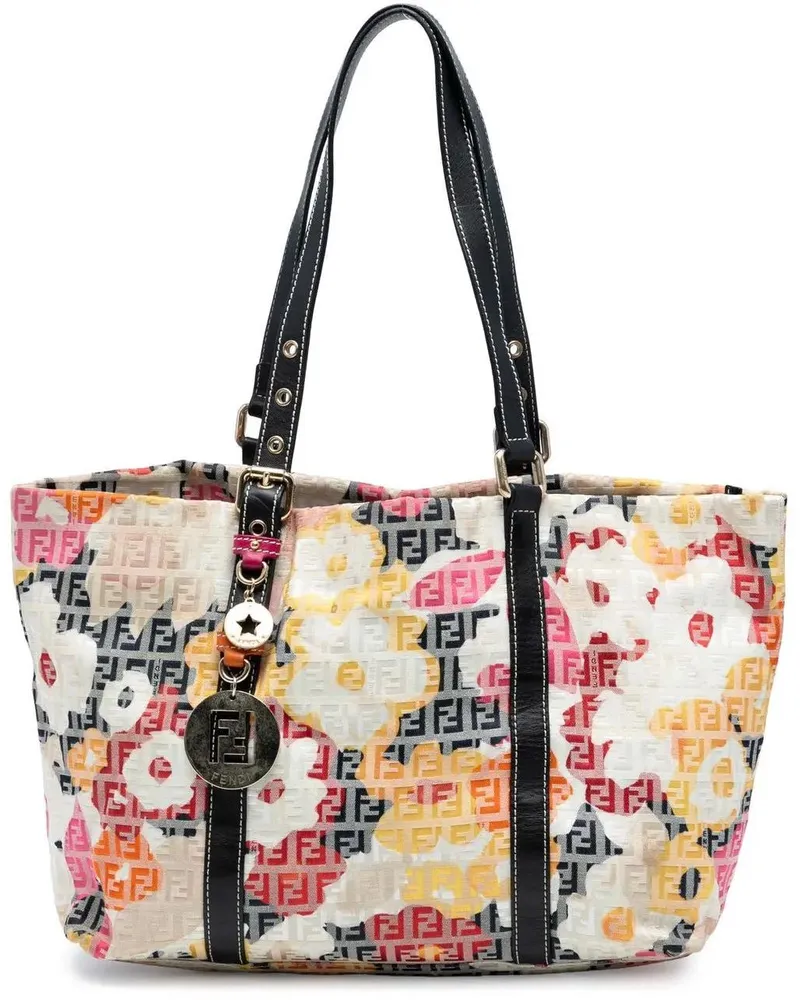 Fendi Shopper Zucchino Canvas Floral Forever Tote grau Grau