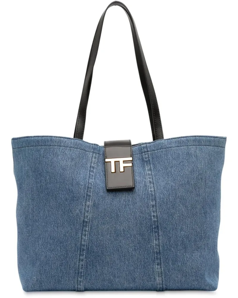 Tom Ford Shopper Small Denim TF Tote blau Blau