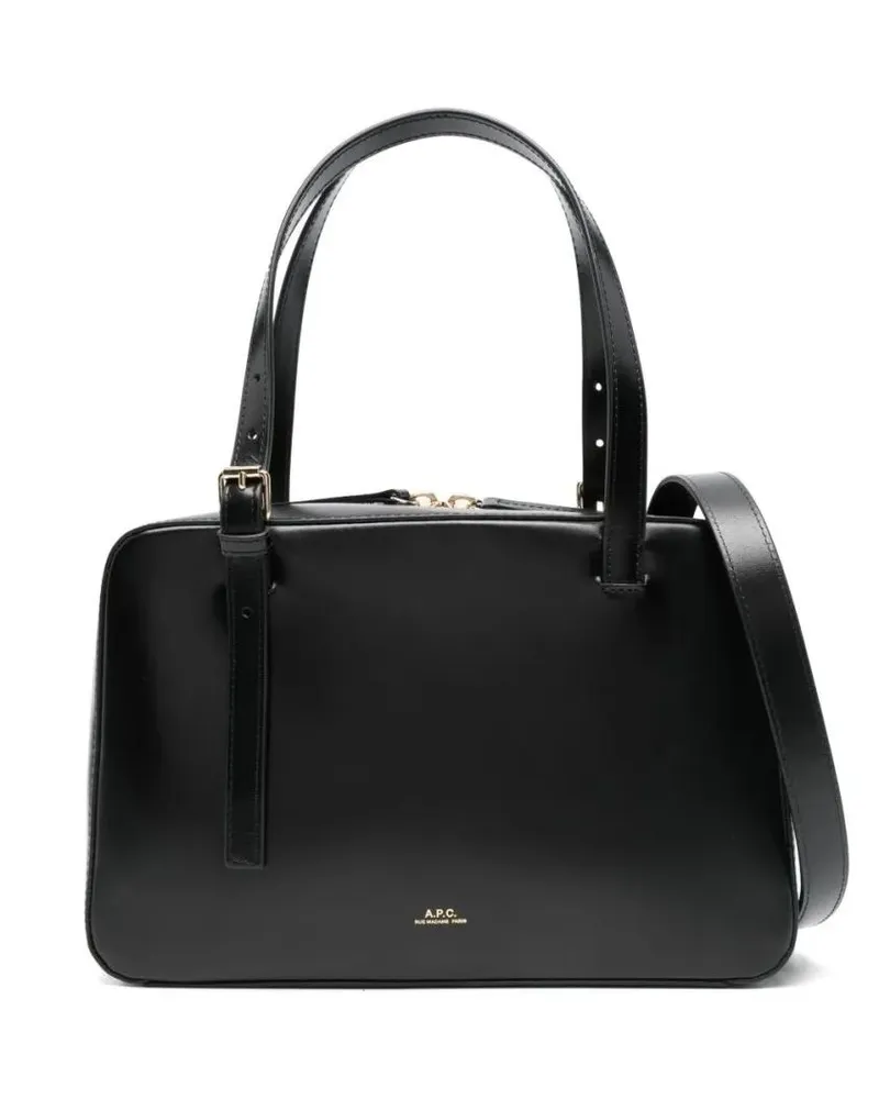 A.P.C. Hobo Bags Black Shoulder Bag With Versatile Carrying Options schwarz Schwarz