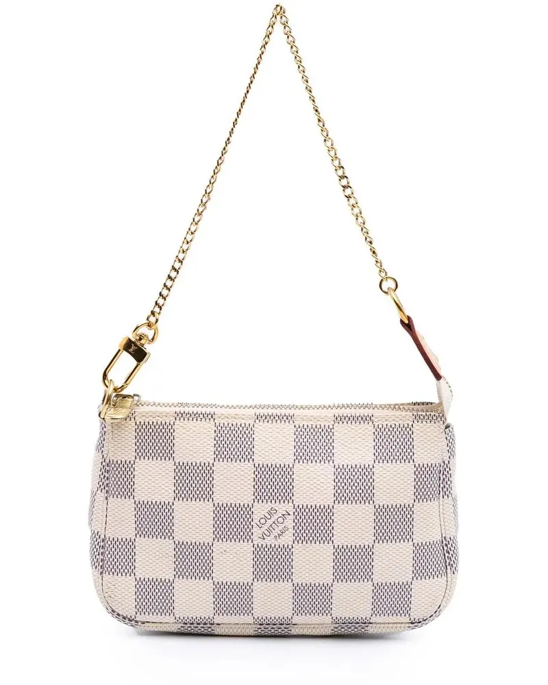 Louis Vuitton Crossbody Bags Damier Azur Mini Pochette Accessoires weiß Weiß