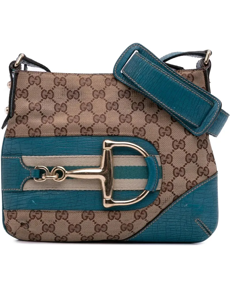 Gucci Hobo Bags GG Canvas Hasler Web Crossbody braun Braun