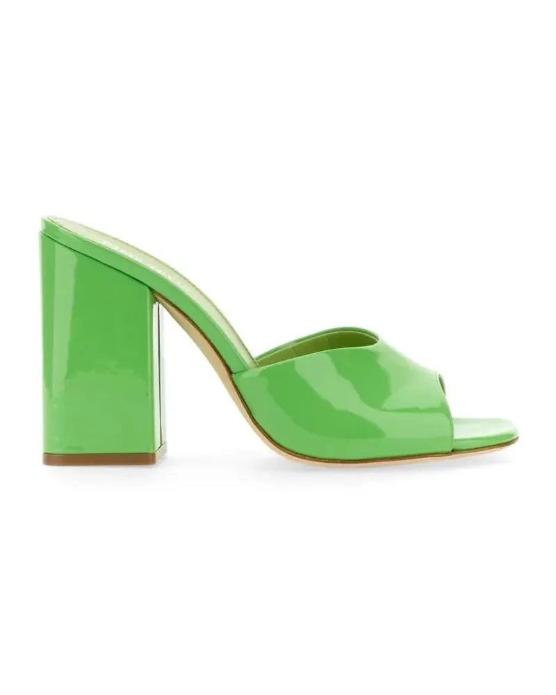 Paris Texas Slipper & Pantoletten Anja Open-Toe Green Patent Leather Mules grün Grün