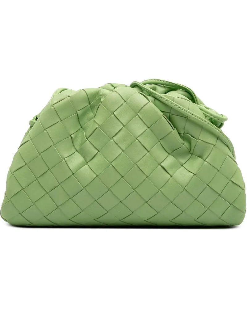 Bottega Veneta Hobo Bags Nappa Intrecciato The Mini Pouch Crossbody grün Grün