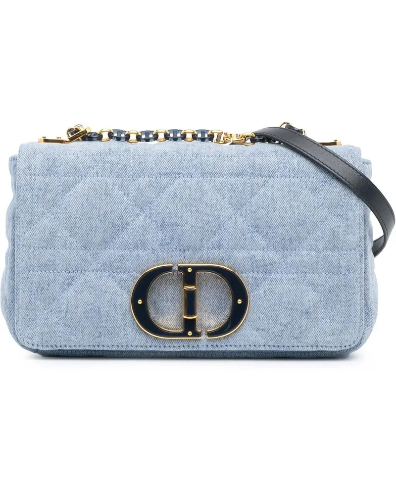 Dior Hobo Bags 2022 Medium Denim Macrocannage Caro Bag blau Blau