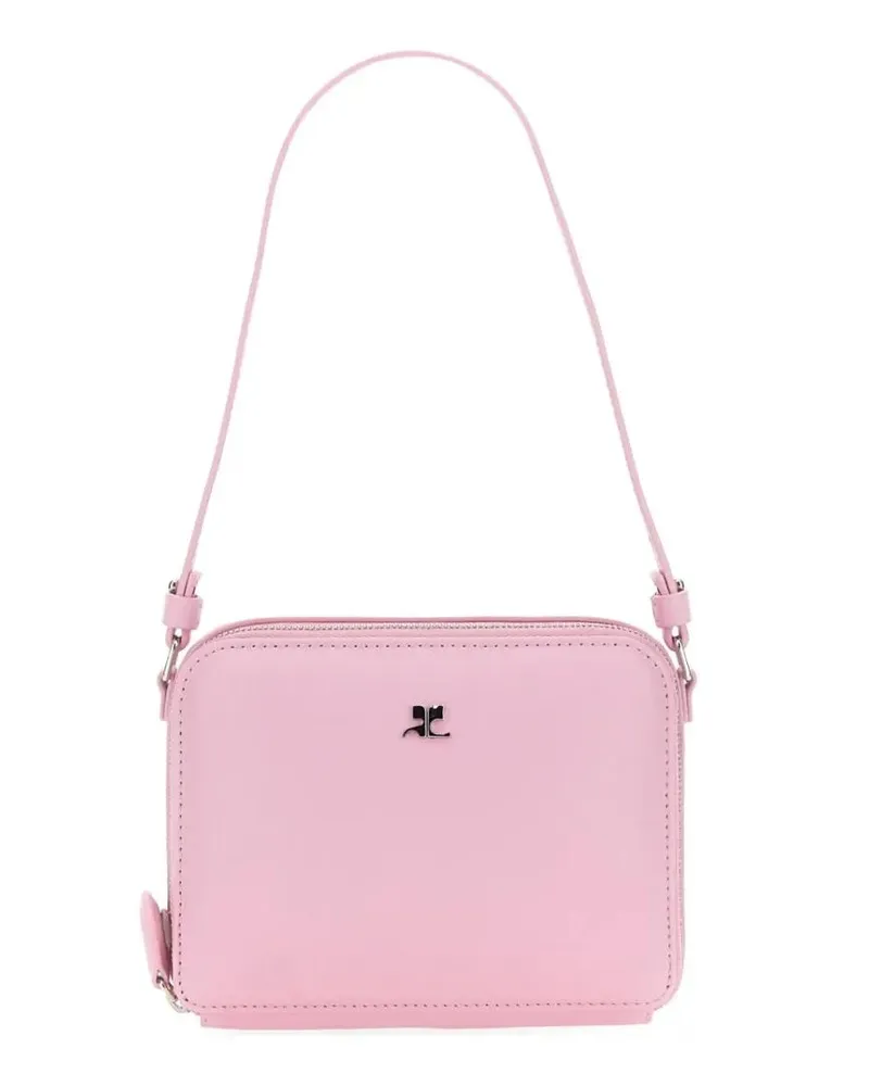 Courrèges Hobo Bags Rectangular Shoulder Bag With Adjustable Strap And pink Rosa