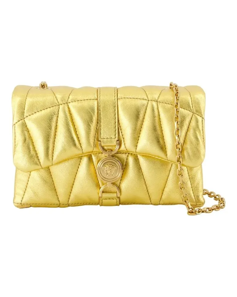 Versace Hobo Bags Kleio Mini Crossbody - Leather - Gold goldfarben 