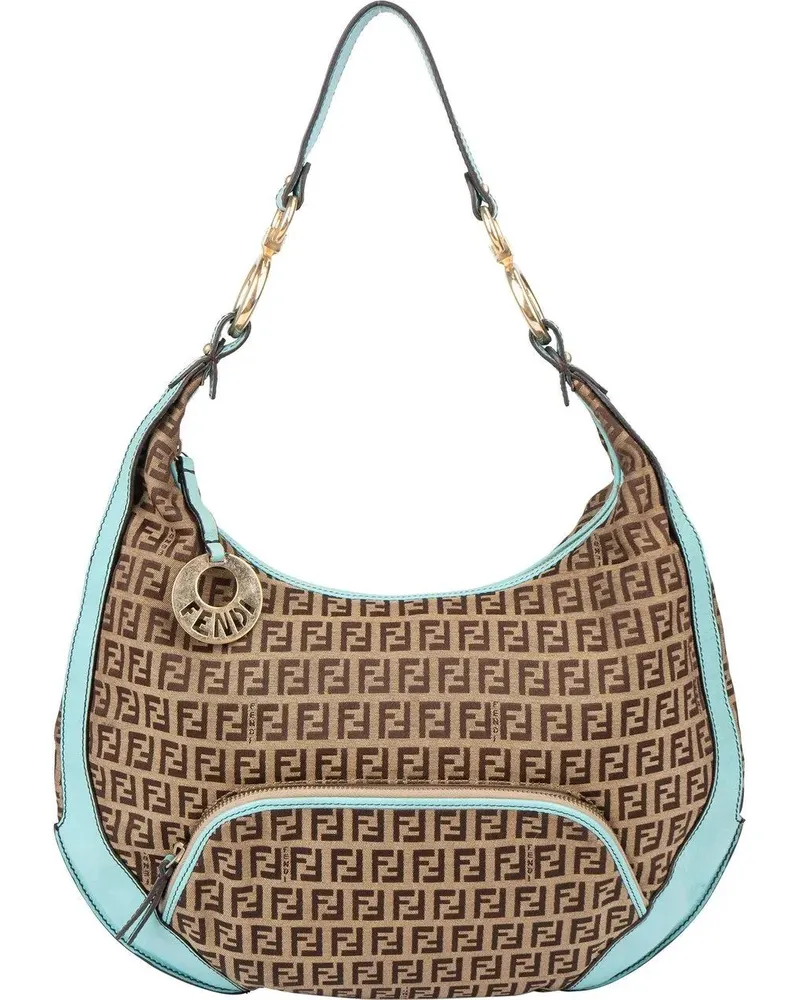 Fendi Crossbody Bags  FF Monogram Zucchino Handbag braun Braun