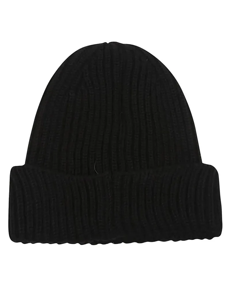 C.P. Company Caps & Mützen Ribbed Knit Hat With Iconic Goggle Lenses schwarz Schwarz