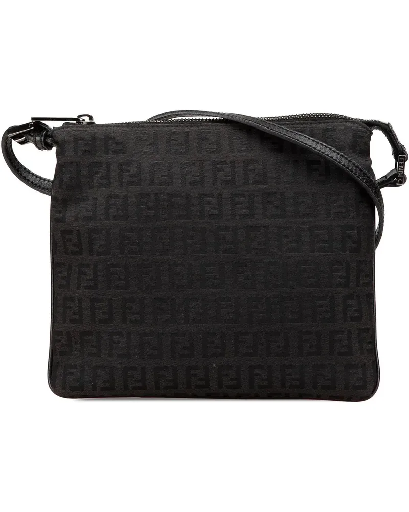 Fendi Hobo Bags 2000-2010 Zucchino Canvas Crossbody schwarz Schwarz